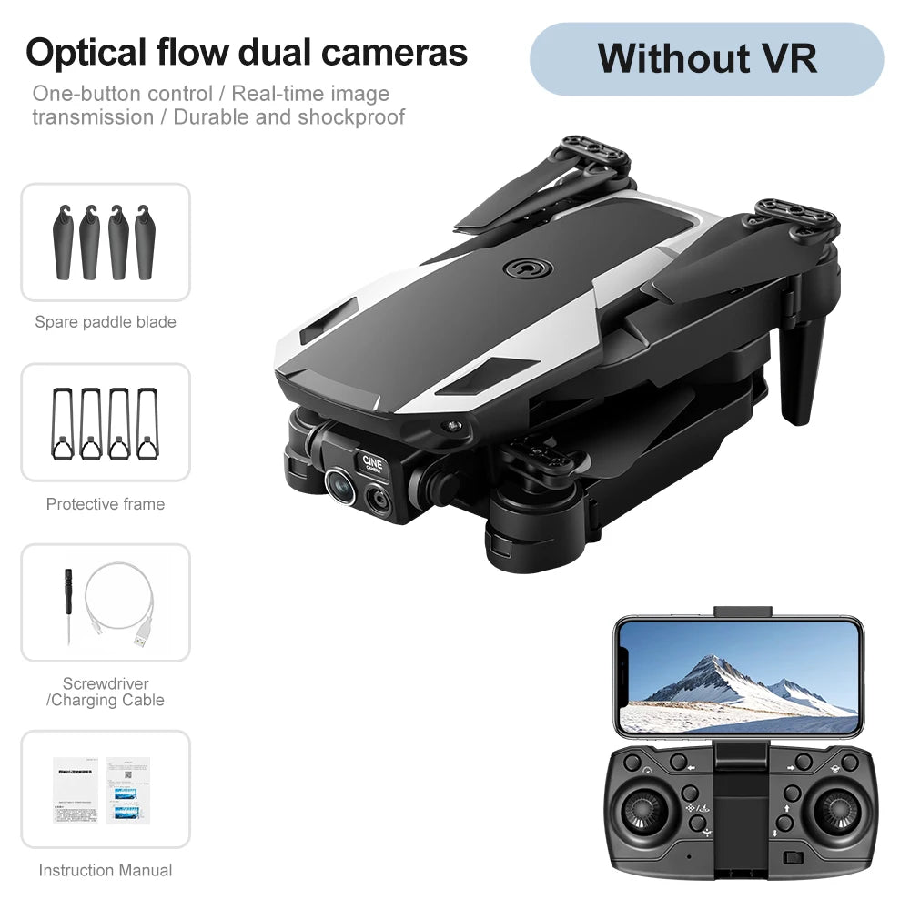 M1 Foldable Camera Drone with Dual HD Camera, Optical Flow, FPV & VR Glasses