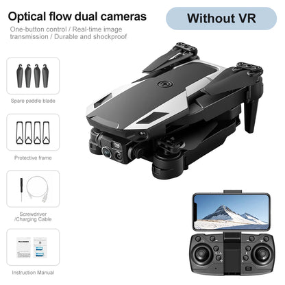 M1 Foldable Camera Drone with Dual HD Camera, Optical Flow, FPV & VR Glasses