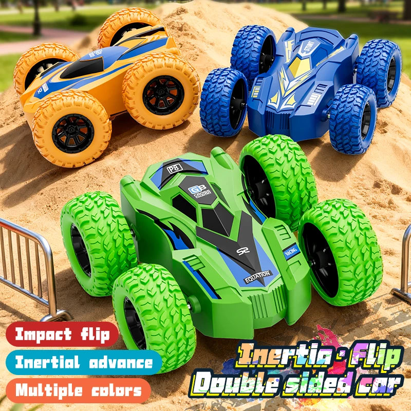 4–8 Pack 360° Rotating Stunt Toy Cars – Push & Go Friction-Powered Vehicles for Kids