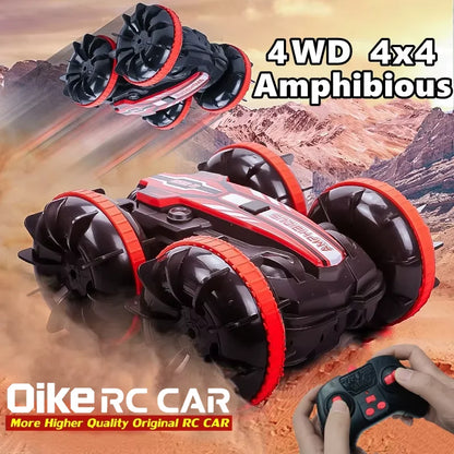 Amphibious RC Stunt Car 4WD Waterproof 360° Rotating Off-Road Toy