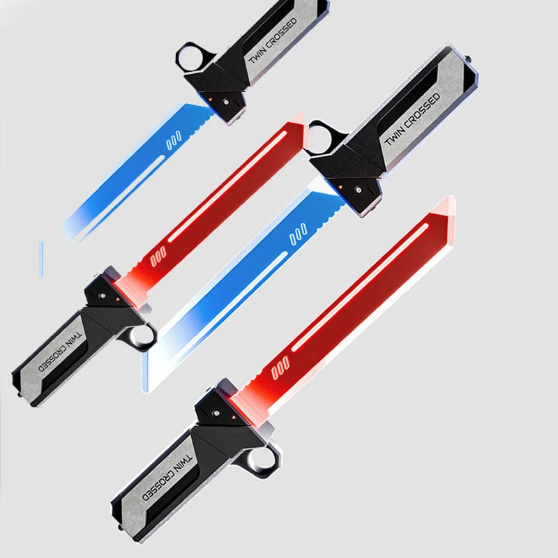 2-in-1 LED Light Sword & Axe Toy – Sound & Vibration
