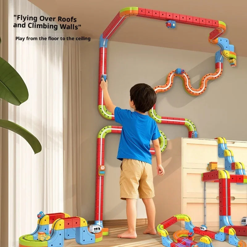 Magnetic Anti-Gravity Track Train Toy – Electric Rail Car Set for Kids