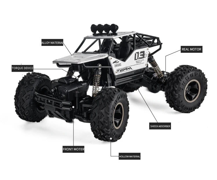 4WD RC Off-Road Climbing Car – All-Terrain Remote Control Truck