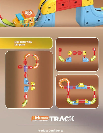 Magnetic Anti-Gravity Track Train Toy – Electric Rail Car Set for Kids