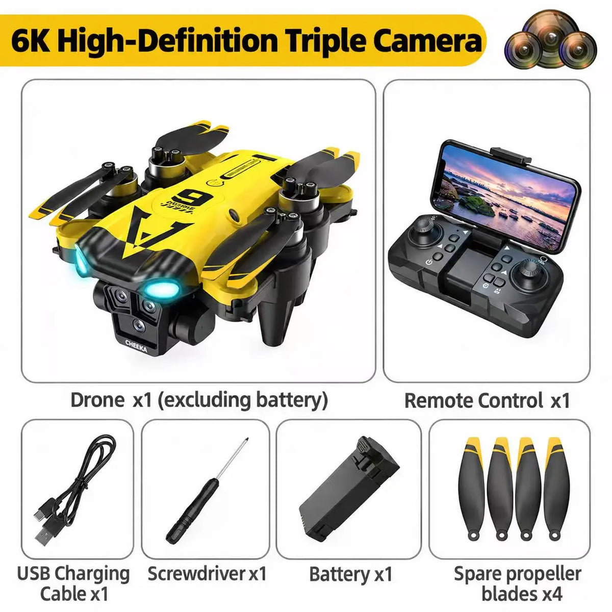 B9 Pro 4K Dual Camera Foldable RC Drone with WiFi FPV