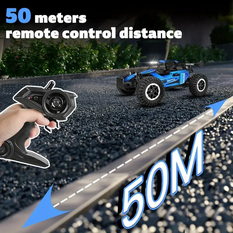1:16 RC Monster Truck – 20KM/H Off-Road Car with LED Lights