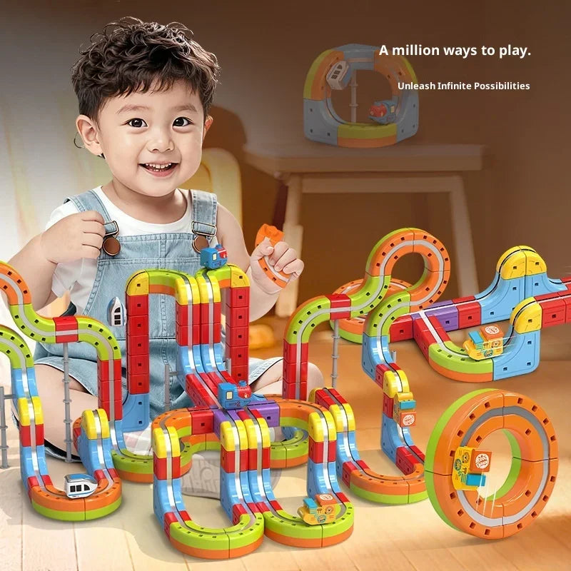 Magnetic Anti-Gravity Track Train Toy – Electric Rail Car Set for Kids