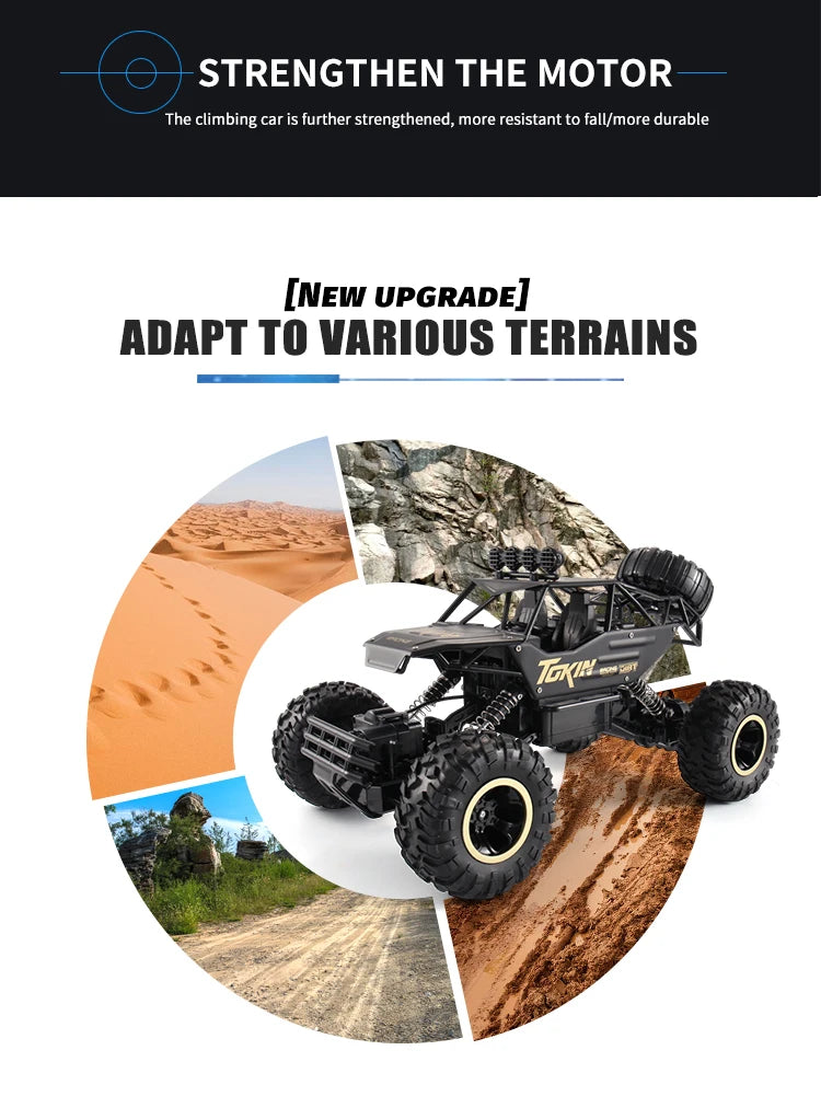 4WD RC Off-Road Climbing Car – All-Terrain Remote Control Truck