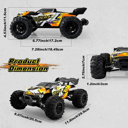 4WD Brushless RC Car – High-Speed Off-Road Racing Truck with LED Lights