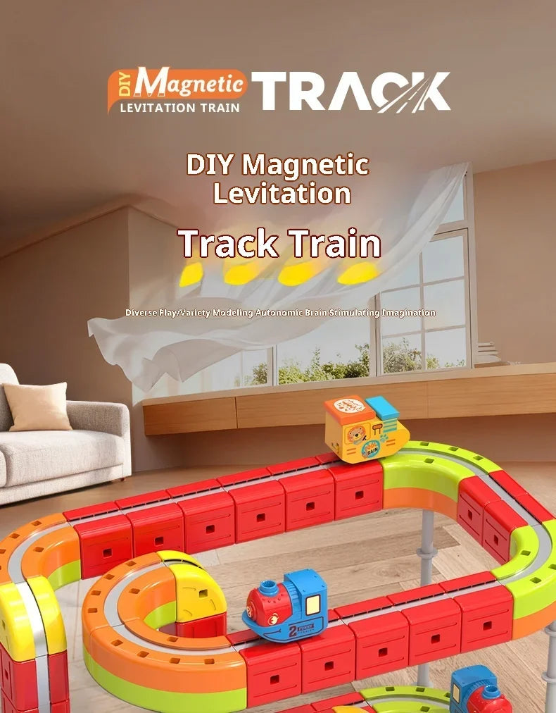 Magnetic Anti-Gravity Track Train Toy – Electric Rail Car Set for Kids