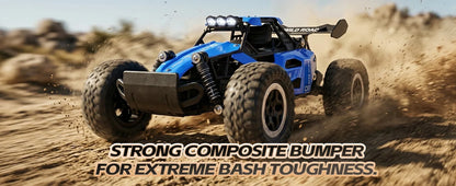1:16 RC Monster Truck – 20KM/H Off-Road Car with LED Lights