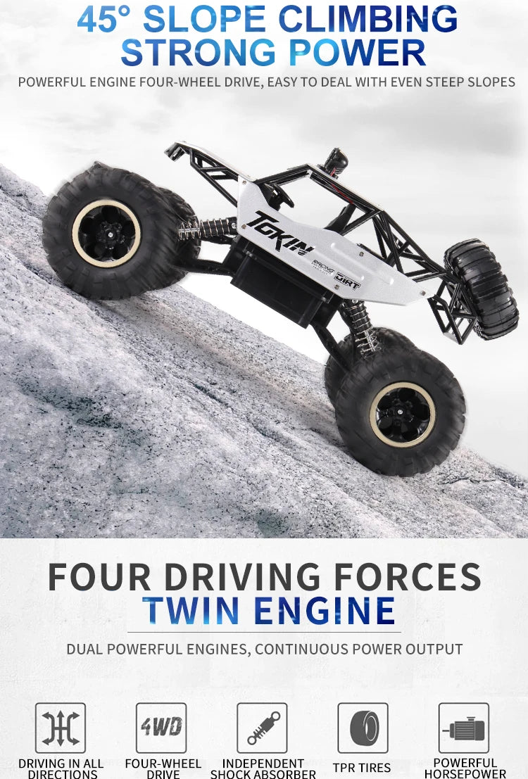 4WD RC Off-Road Climbing Car – All-Terrain Remote Control Truck
