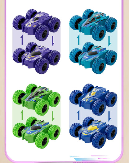4–8 Pack 360° Rotating Stunt Toy Cars – Push & Go Friction-Powered Vehicles for Kids