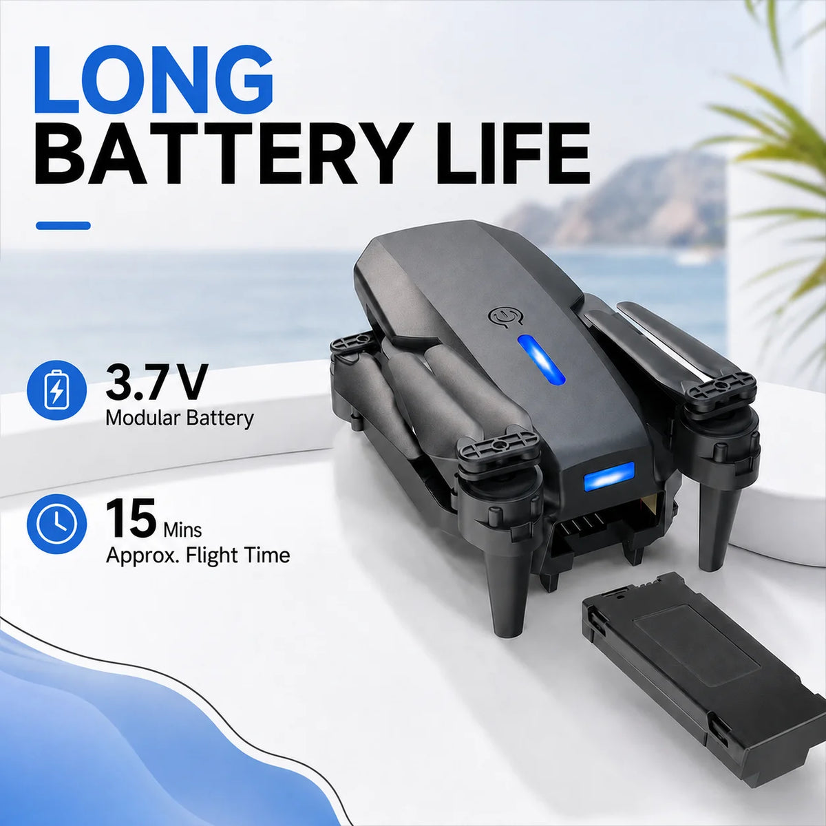 Mini 5 Pro RC Drone 4K Dual Camera WiFi FPV Quadcopter with Optical Flow Hover, Obstacle Avoidance & App Control