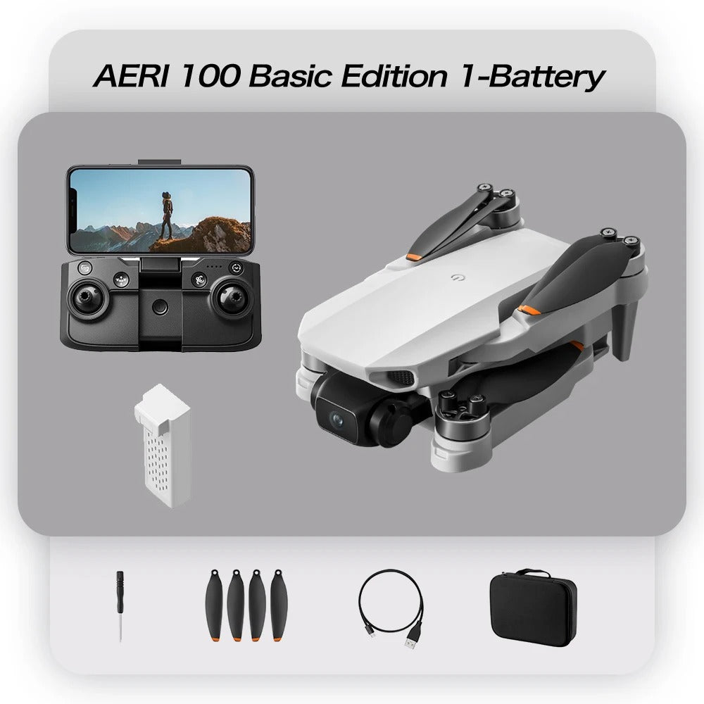 M1 Foldable Camera Drone with Dual HD Camera, Optical Flow, FPV & VR Glasses