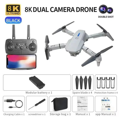 Mini 5 Pro 4K RC Drone with Dual Camera, WiFi FPV, Optical Flow & Obstacle Avoidance